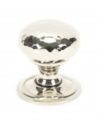 46022 From The Anvil Polished Nickel Hammered Mushroom Cabinet Knob 32mm
