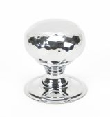 46023 From The Anvil Polished Chrome Hammered Mushroom Cabinet Knob 32mm