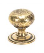 46026 From The Anvil Aged Brass Hammered Mushroom Cabinet Knob 38mm