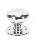 46033 From The Anvil Polished Chrome Hammered Mushroom Mortice/Rim Knob Set