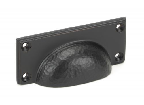 Click Here To Enlarge This Photo Of 46039 From The Anvil Aged Bronze Hammered Art Deco Drawer Pull
