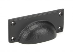 46039 From The Anvil Aged Bronze Hammered Art Deco Drawer Pull