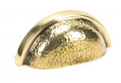 46041 From The Anvil Aged Brass Hammered Regency Concealed Drawer Pull