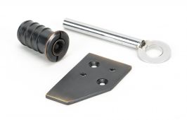 49916 From The Anvil Aged Bronze Key-Flush Sash Stop