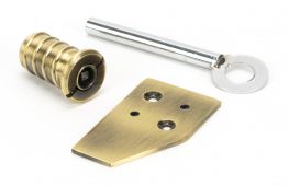 49917 From The Anvil Aged Brass Key-Flush Sash Stop