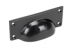 46135 From The Anvil Black Art Deco Drawer Pull