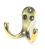 46296 From The Anvil Aged Brass Celtic Double Robe Hook
