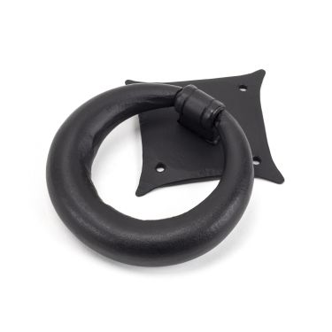 Click Here To Enlarge This Photo Of 49594 From The Anvil Matt Black Ring Door Knocker