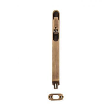 Click Here To Enlarge This Photo Of FBT1008AB/R - Carlisle Brass Eurospec 8" Lever Action Flush Bolt (Radius) Antique Brass