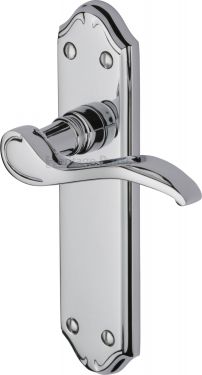 Click Here To Enlarge This Photo Of MM627-PC Heritage Brass Door Handle Lever Latch Verona Small Design Polished Chrome Finish