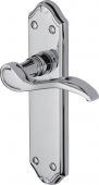 MM627-PC Heritage Brass Door Handle Lever Latch Verona Small Design Polished Chrome Finish