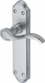 MM627-SC Heritage Brass Door Handle Lever Latch Verona Small Design Satin Chrome Finish