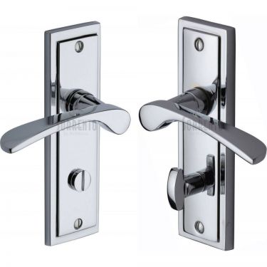 Click Here To Enlarge This Photo Of BOS1030-PC M.Marcus Sorrento Door Handle For Bathroom Boston Design Polished Chrome Finish