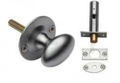 BT5+RB7-SC Heritage Brass Oval Thumbturn with Bolt Satin Chrome Finish