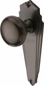 BR1810-MB Heritage Brass Mortice Knob on Latch Plate Broadway Design Matt Bronze Finish