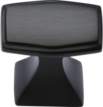 Click Here To Enlarge This Photo Of C0333 32-BKMT Heritage Brass Cabinet Knob Deco Design 32mm Matt Black Finish