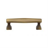 C0334 128-AT Heritage Brass Cabinet Pull Deco Design 128mm ctc Antique Brass Finish