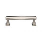 C0334 128-PNF Heritage Brass Cabinet Pull Deco Design 128mm ctc Polished Nickel Finish