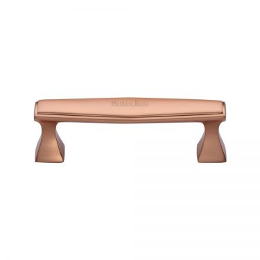 Click Here To Enlarge This Photo Of C0334 128-SRG Heritage Brass Cabinet Pull Deco Design 128mm ctc Satin Rose Gold Finish