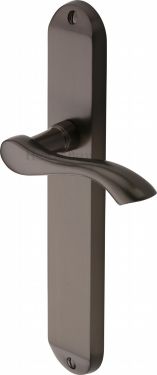 Click Here To Enlarge This Photo Of MM7210-MB Heritage Brass Door Handle Lever Latch Algarve Long Design Matt Bronze Finish