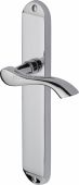 MM7210-PC Heritage Brass Door Handle Lever Latch Algarve Long Design Polished Chrome Finish