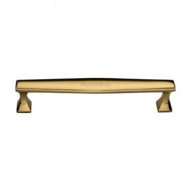 Click Here To Enlarge This Photo Of C0334 254-PB Heritage Brass Cabinet Pull Deco Design 254mm ctc Polished Brass Finish
