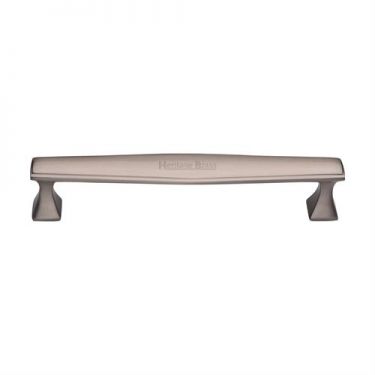 Click Here To Enlarge This Photo Of C0334 254-SN Heritage Brass Cabinet Pull Deco Design 254mm ctc Satin Nickel Finish