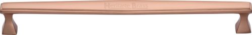 Click Here To Enlarge This Photo Of C0334 254-SRG Heritage Brass Cabinet Pull Deco Design 254mm ctc Satin Rose Gold Finish