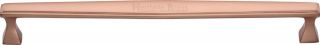 C0334 254-SRG Heritage Brass Cabinet Pull Deco Design 254mm ctc Satin Rose Gold Finish