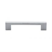 C0337 128-SC Heritage Brass Cabinet Pull Metro Design 128mm ctc Satin Chrome Finish