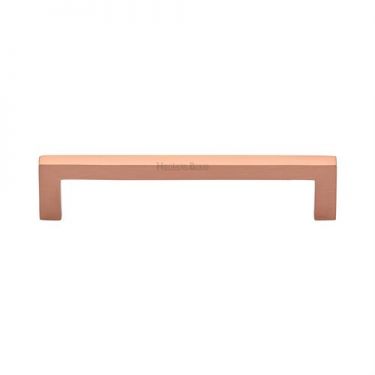 Click Here To Enlarge This Photo Of C0339 128-SRG Heritage Brass Cabinet Pull City Design 128mm ctc Satin Rose Gold Finish