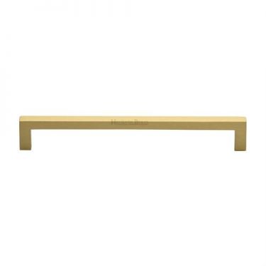 Click Here To Enlarge This Photo Of C0339 192-SB Heritage Brass Cabinet Pull City Design 192mm ctc Satin Brass Finish