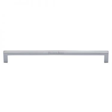 Click Here To Enlarge This Photo Of C0339 256-PC Heritage Brass Cabinet Pull City Design 256mm ctc Polished Chrome Finish