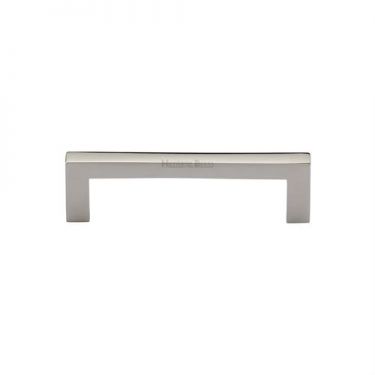 Click Here To Enlarge This Photo Of C0339 96-PNF Heritage Brass Cabinet Pull City Design 96mm ctc Polished Nickel Finish