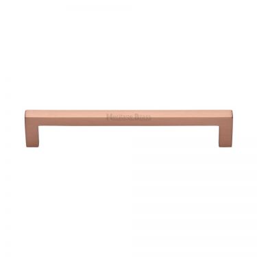 Click Here To Enlarge This Photo Of C0339 96-SRG Heritage Brass Cabinet Pull City Design 96mm ctc Satin Rose Gold Finish