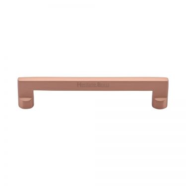 Click Here To Enlarge This Photo Of C0345 128-SRG Heritage Brass Cabinet Pull Apollo Design 128mm ctc Satin Rose Gold Finish