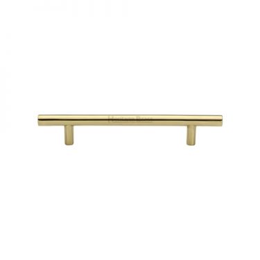 Click Here To Enlarge This Photo Of C0361 128-PB Heritage Brass Cabinet Pull Bar Design 128mm ctc Polished Brass Finish