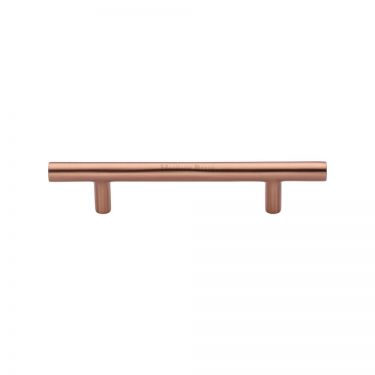 Click Here To Enlarge This Photo Of C0361 128-SRG Heritage Brass Cabinet Pull Bar Design 128mm ctc Satin Rose Gold Finish