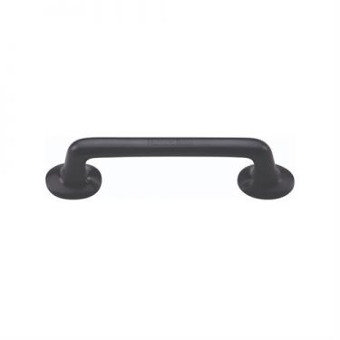 Click Here To Enlarge This Photo Of C0376 96-BKMT Heritage Brass Cabinet Pull Traditional Design 96mm ctc Matt Black Finish