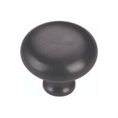 C113 38-BKMT Heritage Brass Cabinet Knob Victorian Round Design 38mm Matt Black Finish