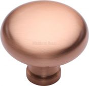 C113 38-SRG Heritage Brass Cabinet Knob Victorian Round Design 38mm Satin Rose Gold Finish