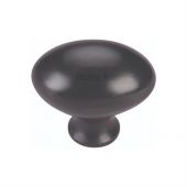 C114 38-BKMT Heritage Brass Cabinet Knob Victorian Oval Design 38mm Matt Black Finish