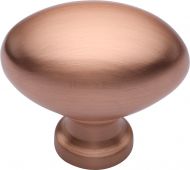 C114 38-SRG Heritage Brass Cabinet Knob Victorian Oval Design 38mm Satin Rose Gold Finish