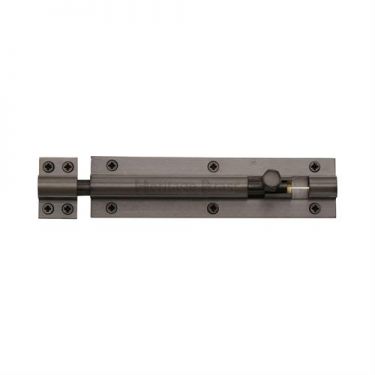Click Here To Enlarge This Photo Of C1584 6-MB Heritage Brass Door Bolt Straight 6" x 1 ½"" Matt Bronze Finish
