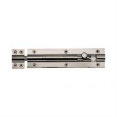 C1584 6-PNF Heritage Brass Door Bolt Straight 6" x 1 ½"" Polished Nickel Finish