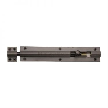 Click Here To Enlarge This Photo Of C1584 8-MB Heritage Brass Door Bolt Straight 8" x 1 ½"" Matt Bronze Finish