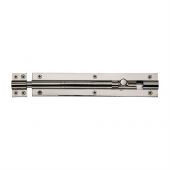 C1584 8-PNF Heritage Brass Door Bolt Straight 8" x 1 ½"" Polished Nickel Finish