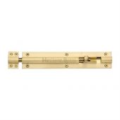 C1584 8-SB Heritage Brass Door Bolt Straight 8" x 1 ½"" Satin Brass Finish