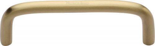 Click Here To Enlarge This Photo Of C2155 96-SB Heritage Brass Cabinet Pull Wire Design 96mm ctc Satin Brass Finish