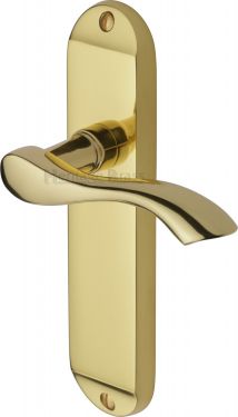 Click Here To Enlarge This Photo Of MM927-PB Heritage Brass Door Handle Lever Latch Algarve Design Polished Brass Finish